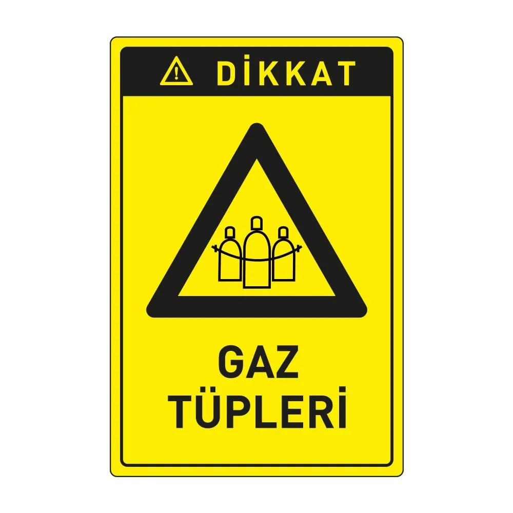 Dikkat Gaz Tüpleri Levhası