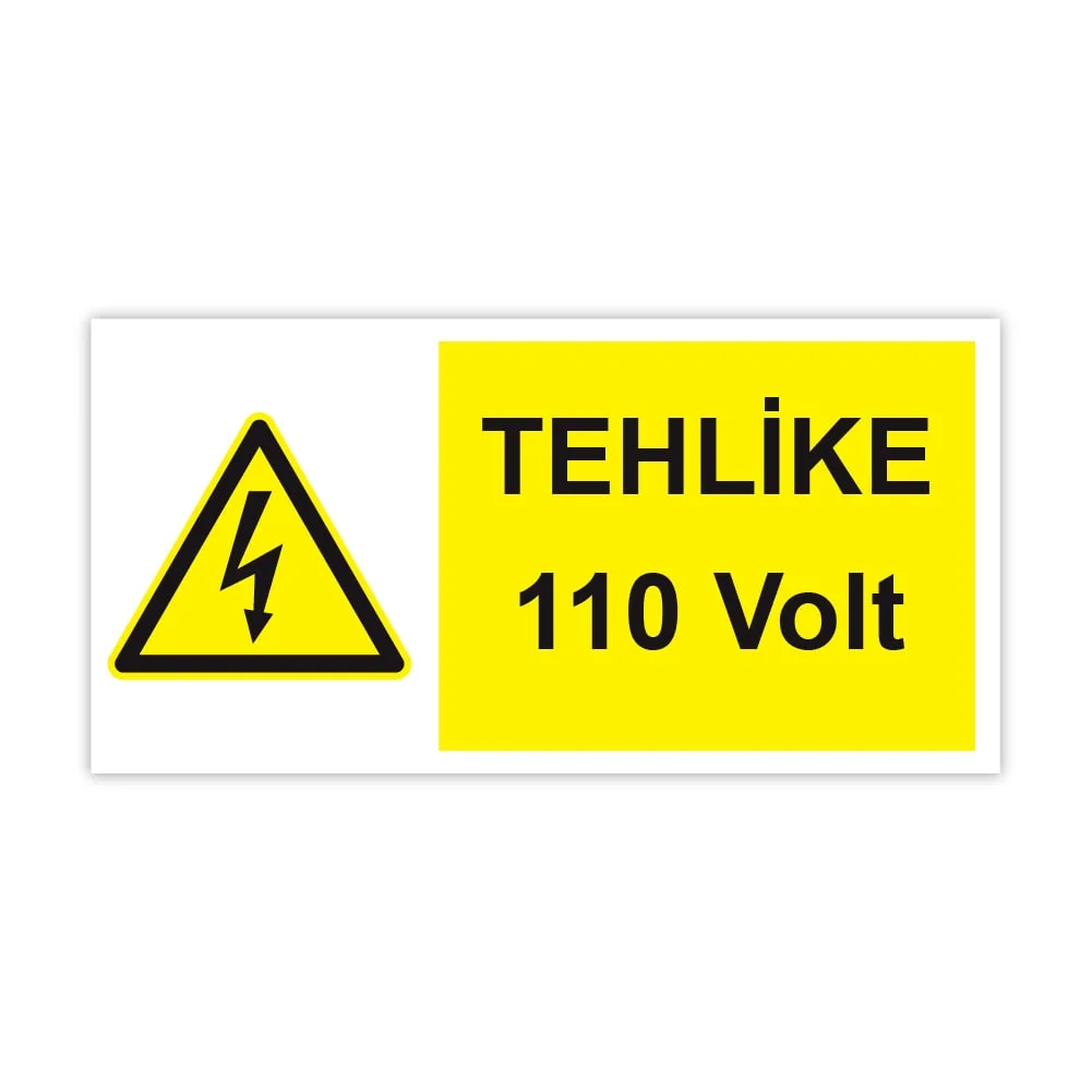 Tehlike 110 Volt Etiketi