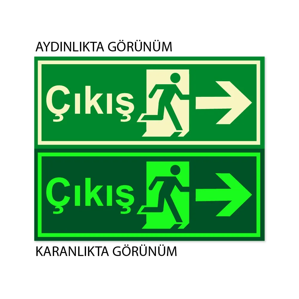 Lümen Folyolu Acil Çıkış Sağ Ok