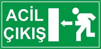 Lümen Folyolu Acil Çıkış Levhaları Sol Ok
